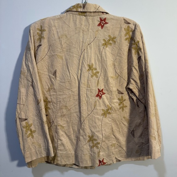 Vintage Esanda Tan 3/4 Sleeve Button Down Shirt - Picture 2 of 3